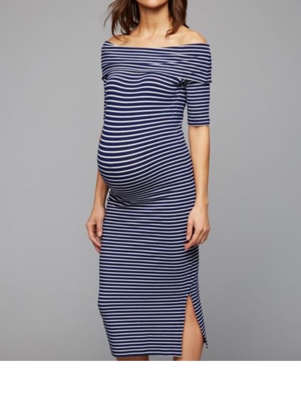 Isabella Oliver Katerina off shoulder Maternity Midi Dress size 1